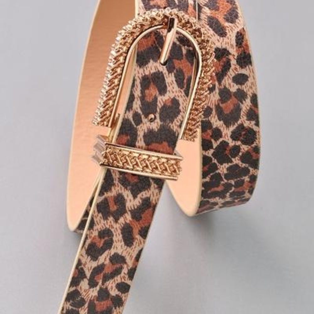 Leopard Print Belt - Picture 3 of 5